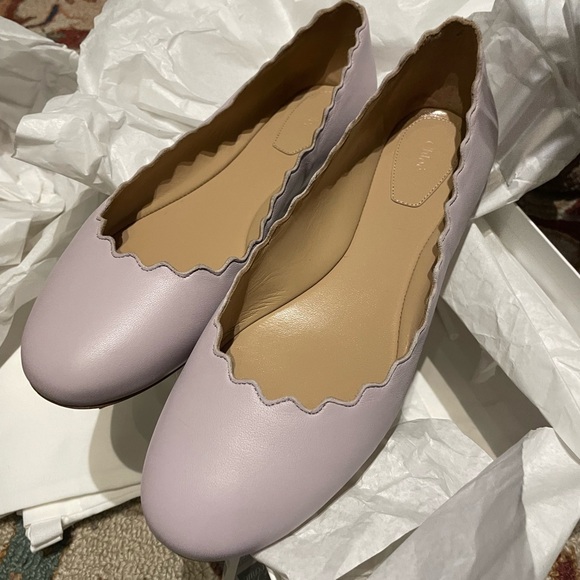 Chloe Shoes - Chloe Chic Scalloped Ballet Flats size 37